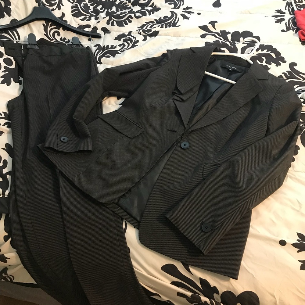 Pinstripe Nine West suit